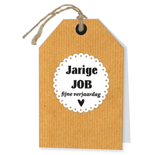 Wenskaart Jarige job 6 stuks