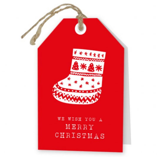 Wenskaart We wish you a Merry Christmas 6 stuks
