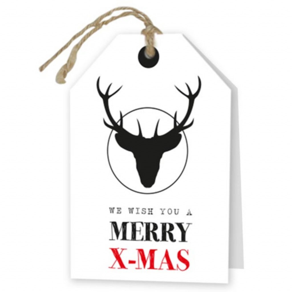 Wenskaart We wish you a Merry X-Mas 6 stuks