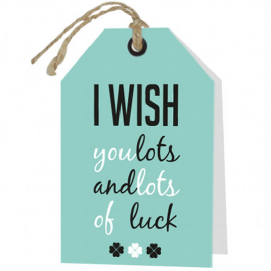 Wenskaart I wish you lots and lots of luck 6 stuks