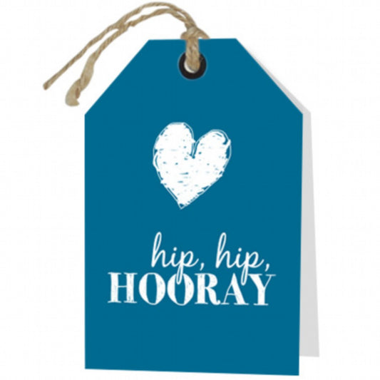 Wenskaart hip hip HOORAY 6 stuks