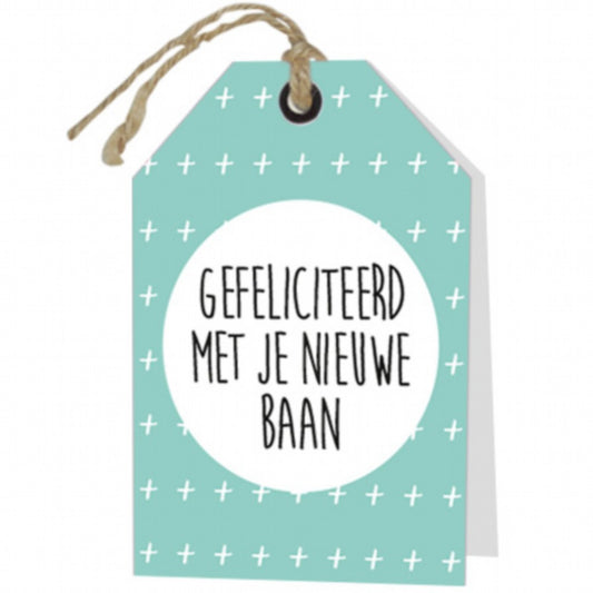 Wenskaart Gefeliciteerd met je nieuwe baan 6 stuks