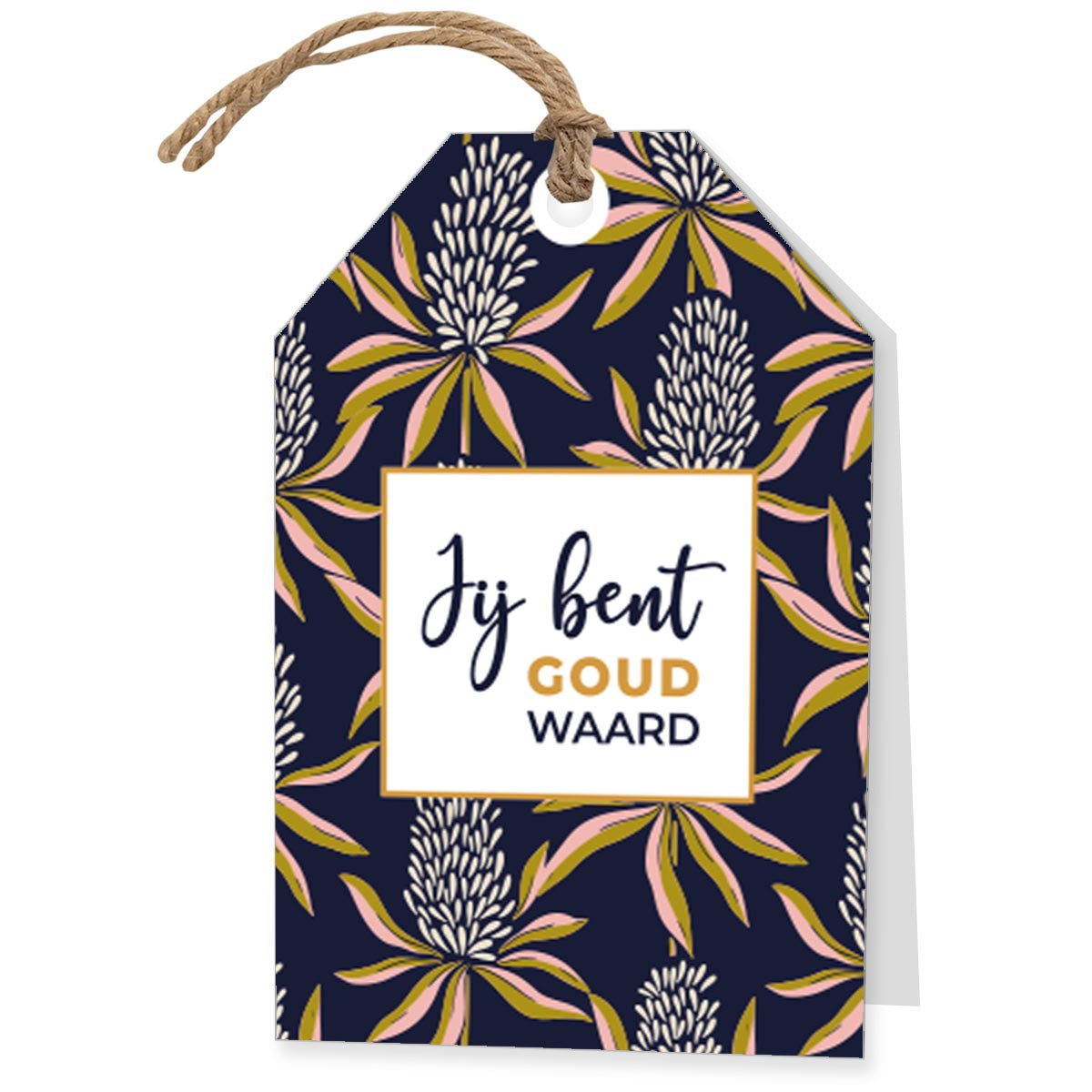 Wenskaart Jij bent goud waard 6 stuks