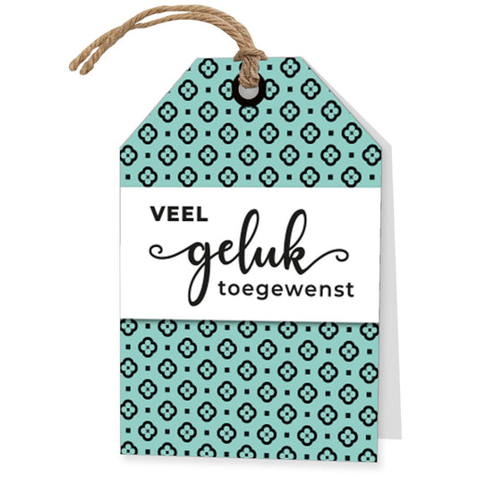 Wenskaart Veel geluk toegewenst 6 stuks