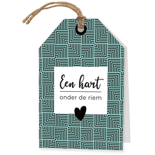 Wenskaart Een hart onder de riem 6 stuks