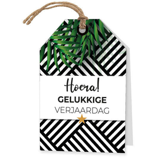 Wenskaart Hoera - Gelukkige verjaardag 6 stuks