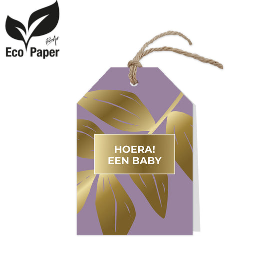 Wenskaart Hoera Een baby 6 stuks