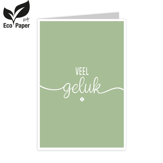 Wenskaart Veel geluk 6 stuks