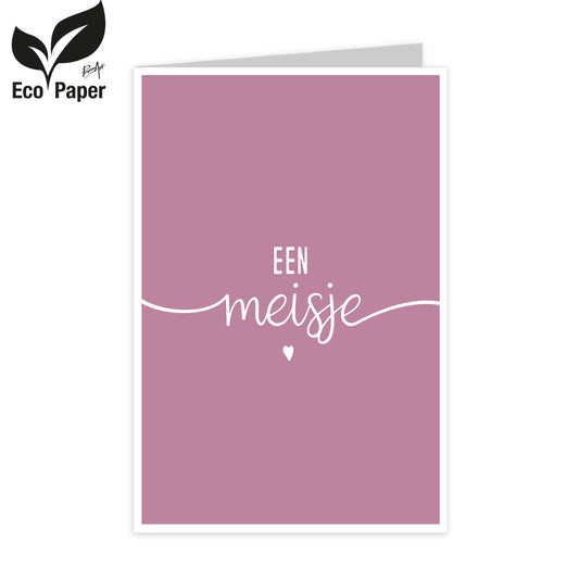 Wenskaart Een meisje 6 stuks