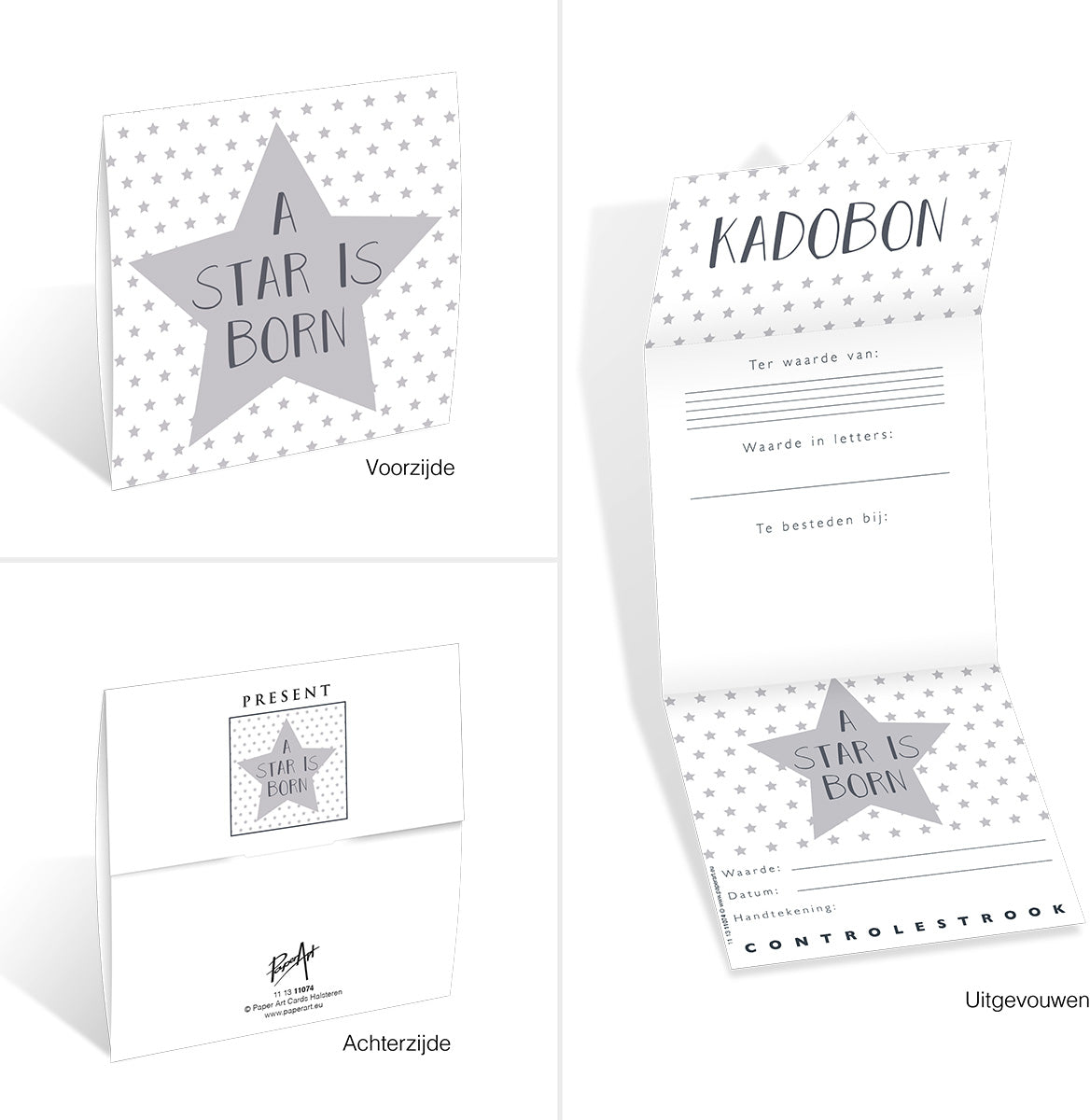 Gift voucher Present - Silver Star 12 pieces