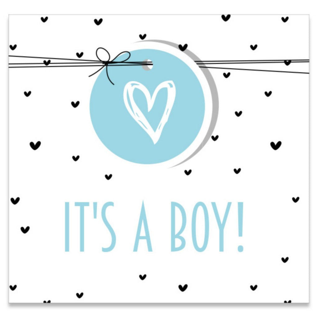 Kadobon Present - Hearts Boy 12 stuks