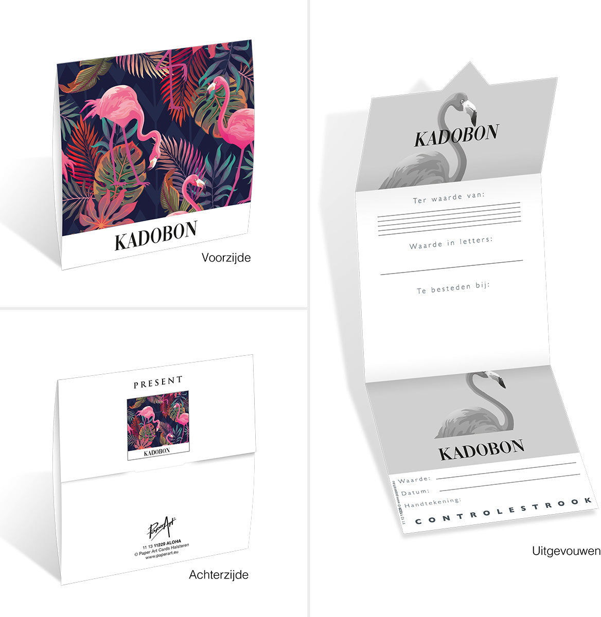 Geschenkgutschein Present - Aloha Flamingo 12 Stück