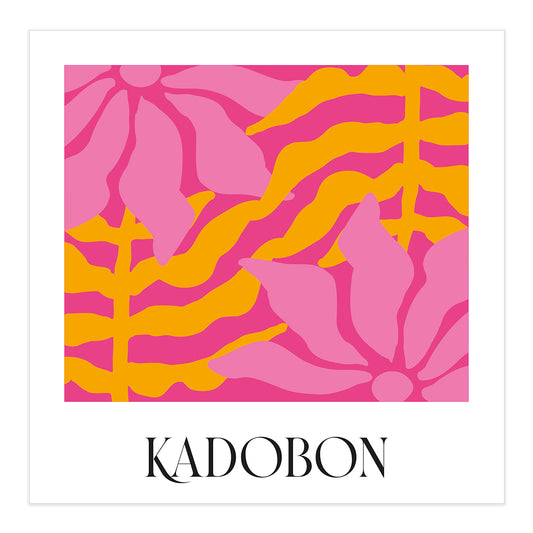 Kadobon Present - Ilona - Abstract flowers 12 stuks