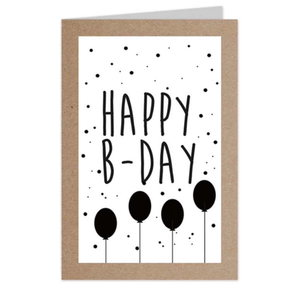 Wenskaart Quotes DE - Happy B-DAY 6 stuks