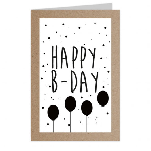 Wenskaart Quotes DE - Happy B-DAY 6 stuks