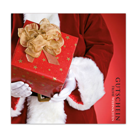 Geschenkgutschein Present DE - Gutschein - X-mas Santa 12 Stück