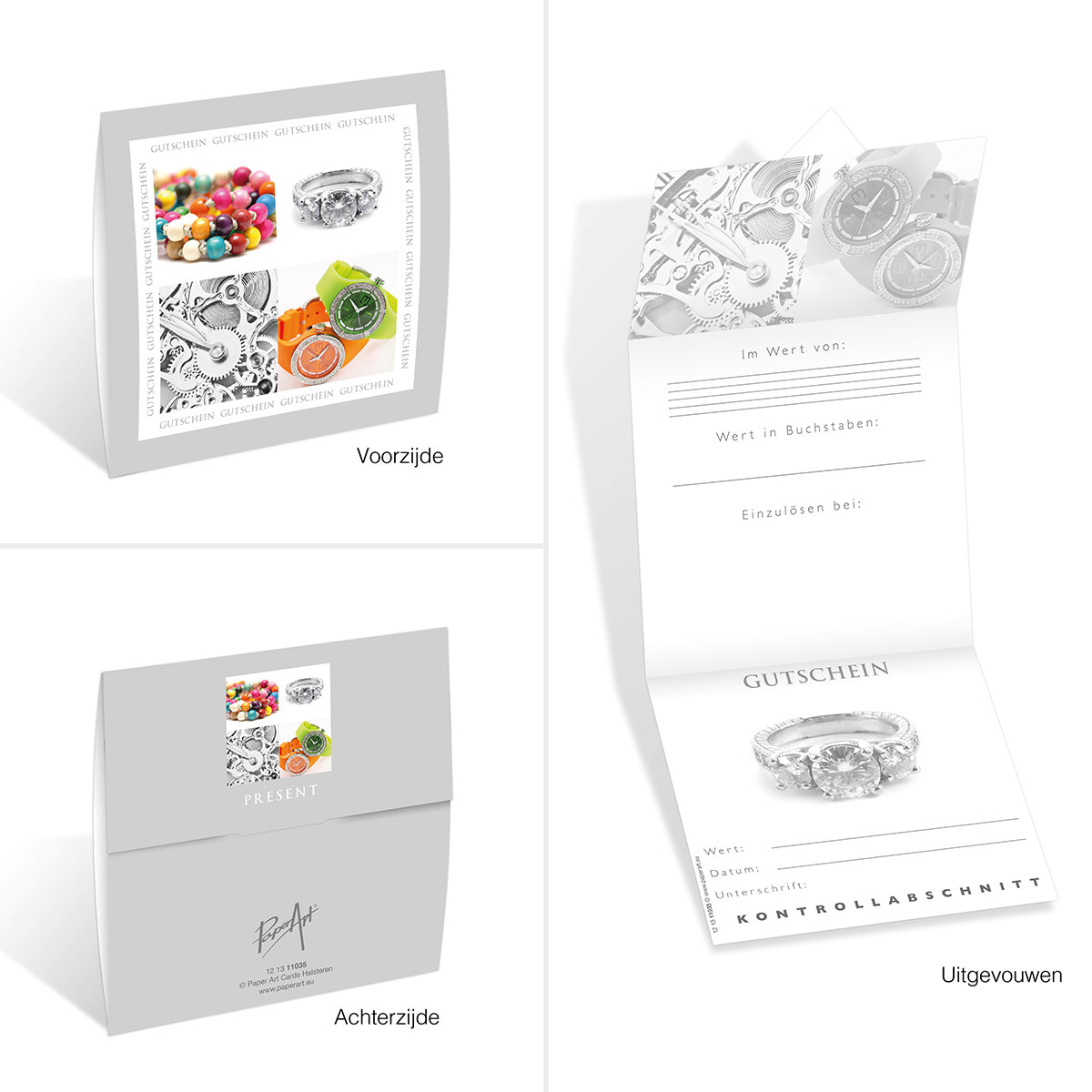 Geschenkgutschein Present DE - Gutschein - Farbe 12 Stück