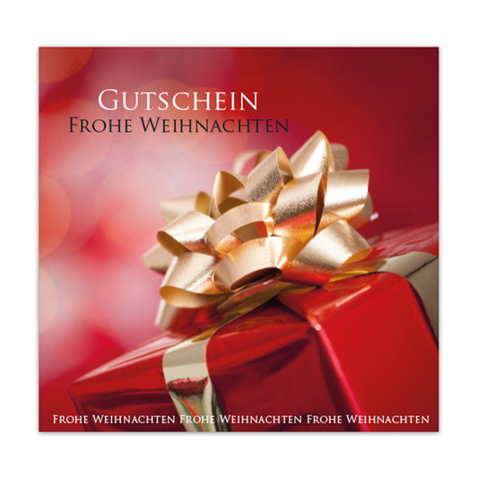 Geschenkgutschein Present DE - Gutschein - Holidays Red 12 Stück
