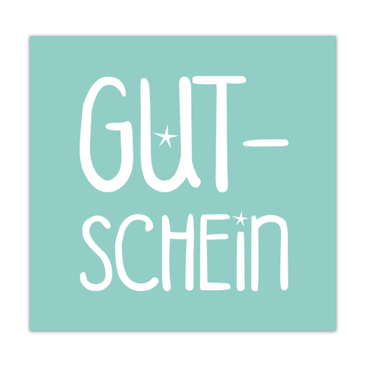 Geschenkgutschein Present DE- Gutschein - Türkis 12 Stück