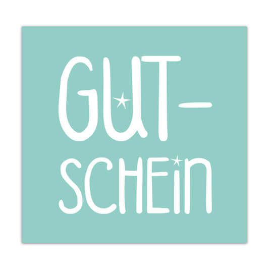Geschenkgutschein Present DE- Gutschein - Türkis 12 Stück