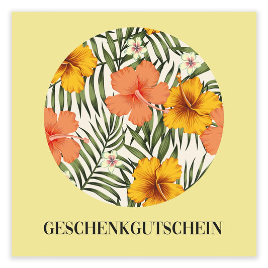 Geschenkgutschein Present DE - Gutschein - Aloha Yellow Flower 12 Stück