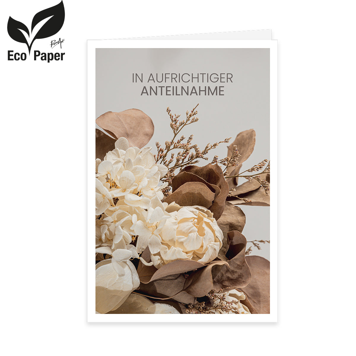 Rouwkaart Eco Sereen DE - In aufrichtiger Anteilnahme 6 stuks