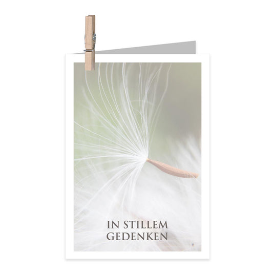 Trauerkarte Celeste DE - In stillem Memorial v1 12 Stück