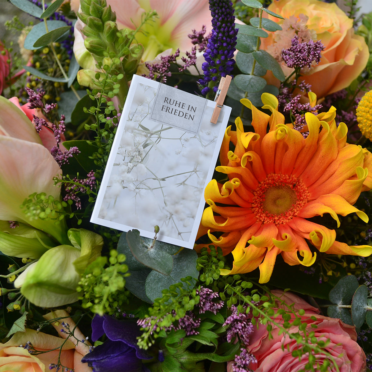 Condolence card Celeste DE - Peace in Peace v3 12 pieces