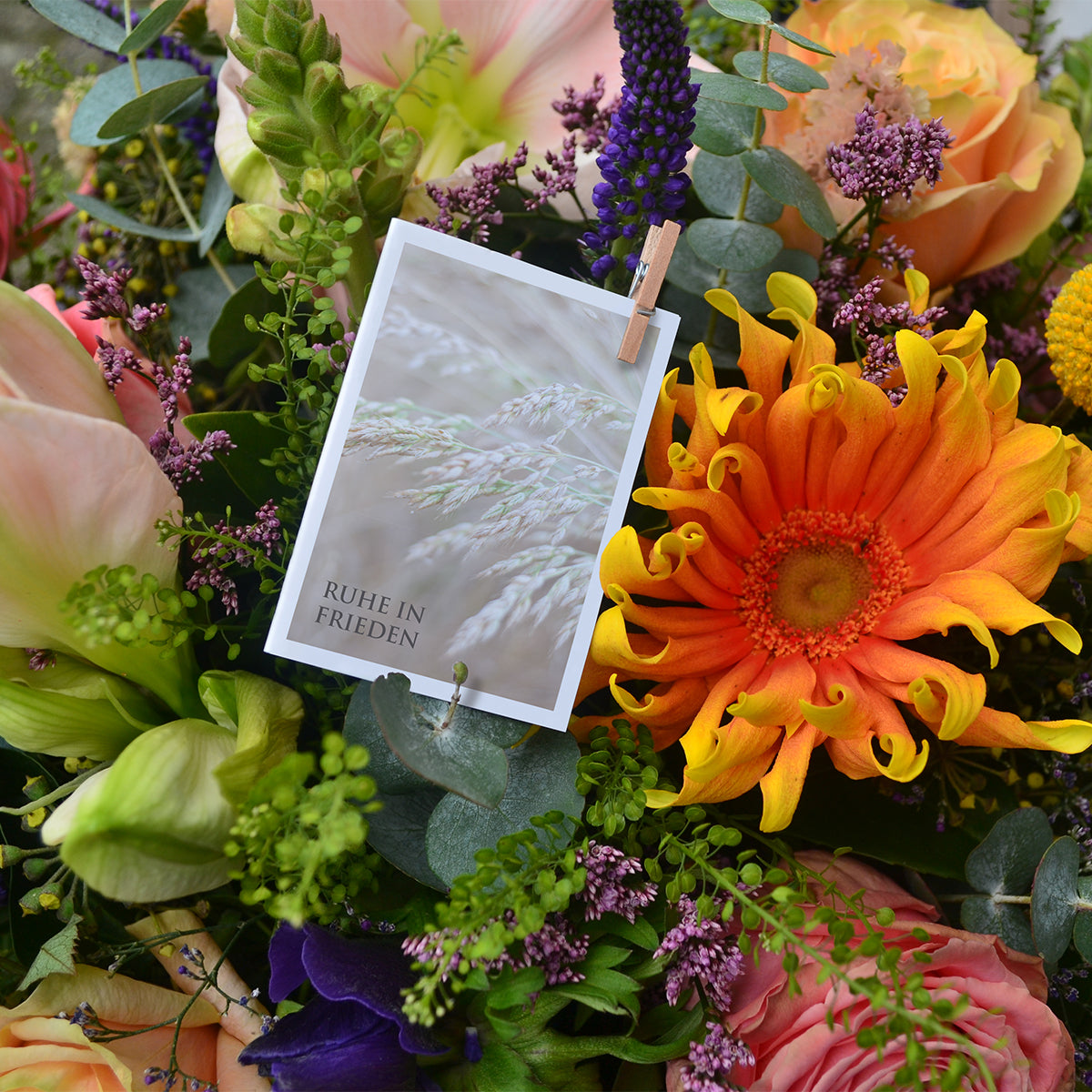 Condolence card Celeste DE - Peace in Peace v5 12 pieces
