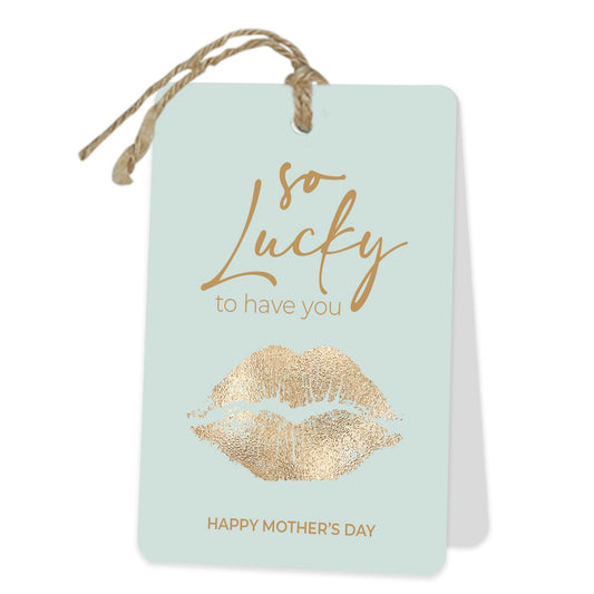 Wenskaart So lucky to have you - Happy Mothers day 6 stuks