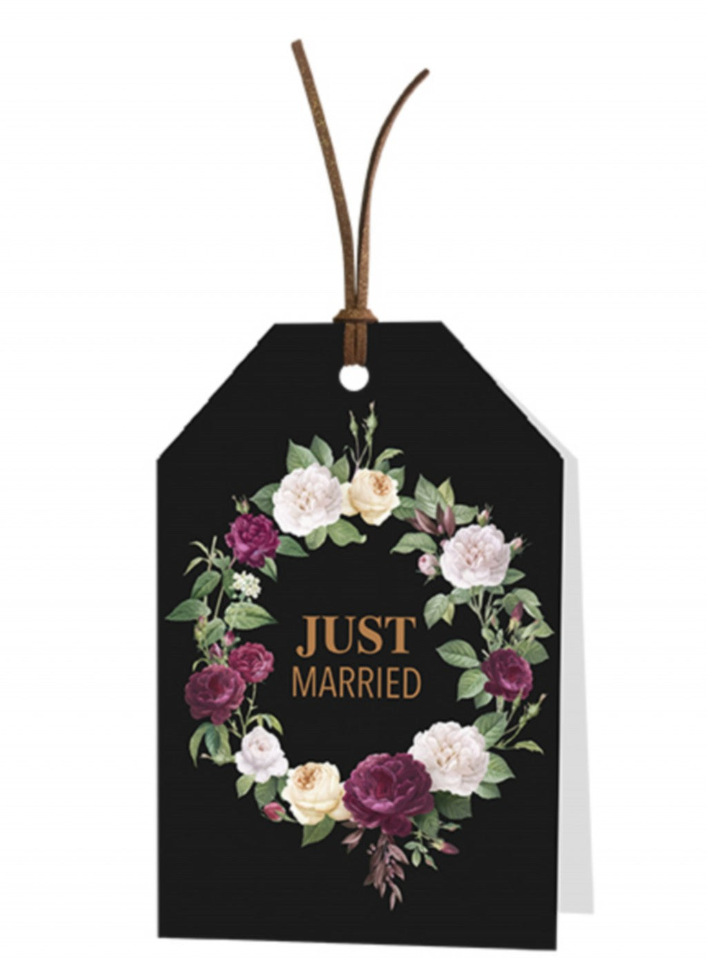 Wenskaart Just married 6 stuks