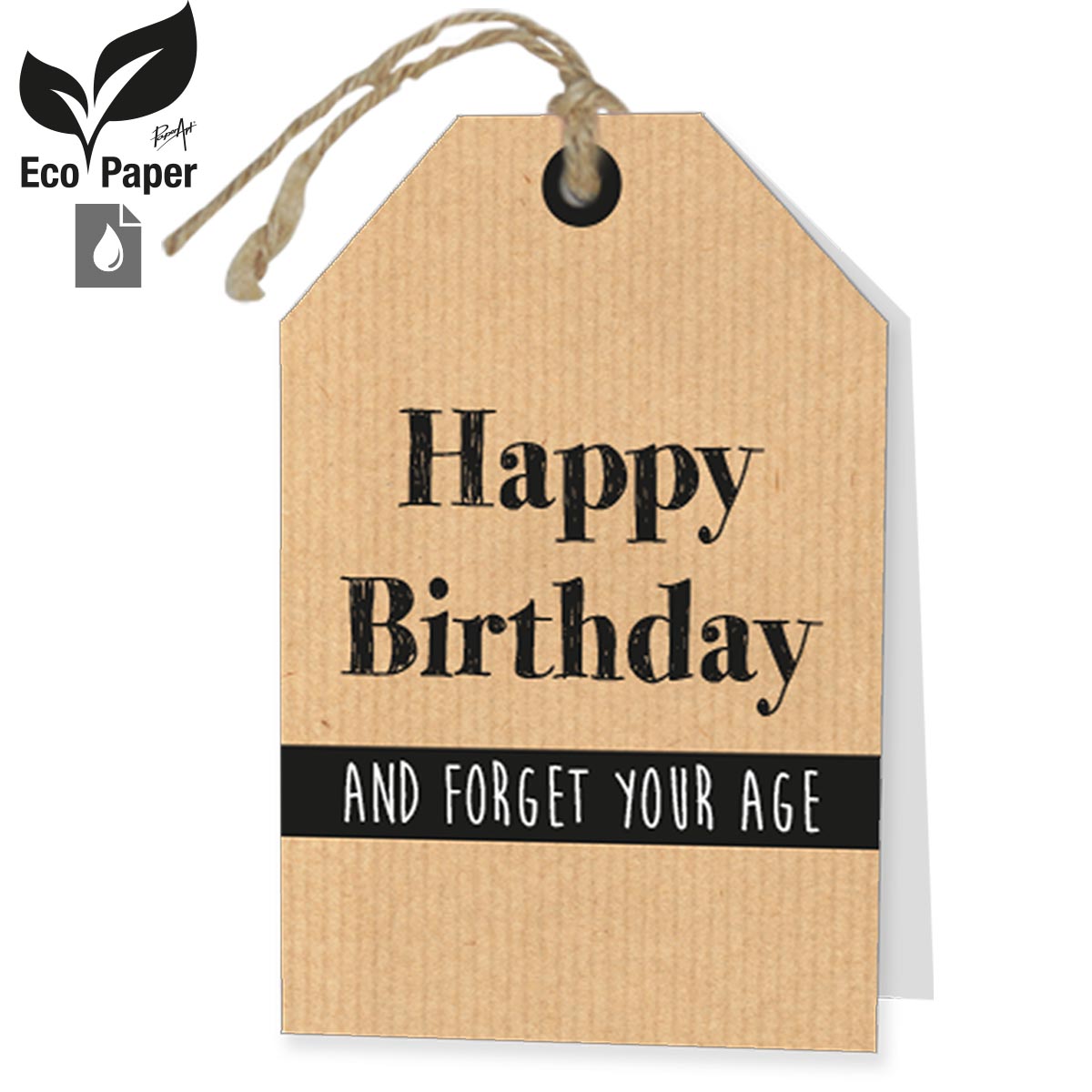 Wenskaart ECO Rebel DE - Happy Birthday and forget your age 6 stuks