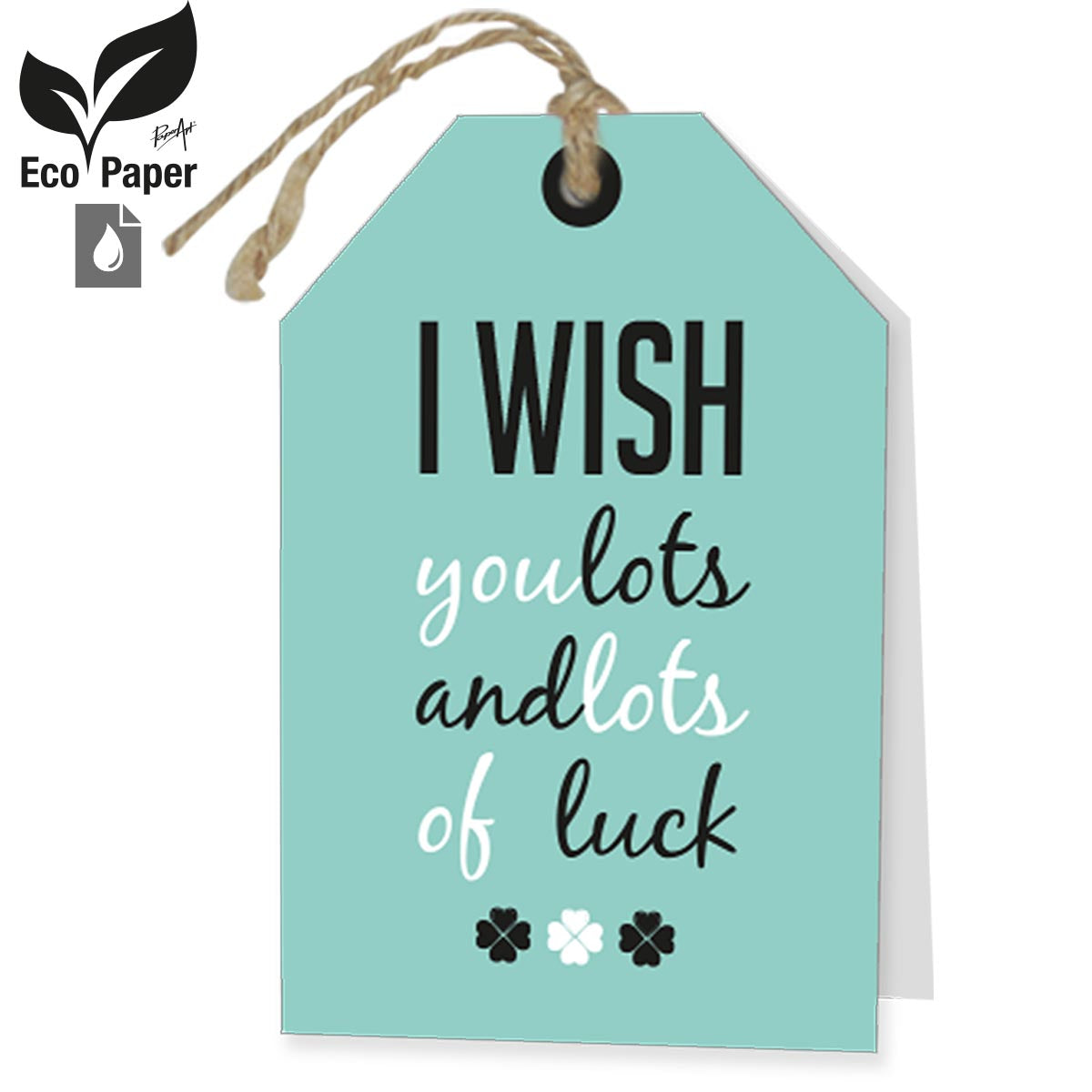 Wenskaart ECO Rebel DE - I wish you lots and lots of luck 6 stuks