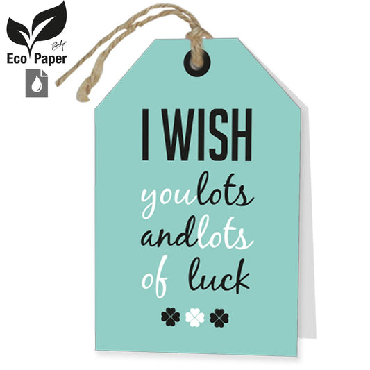 Wenskaart ECO Rebel DE - I wish you lots and lots of luck 6 stuks