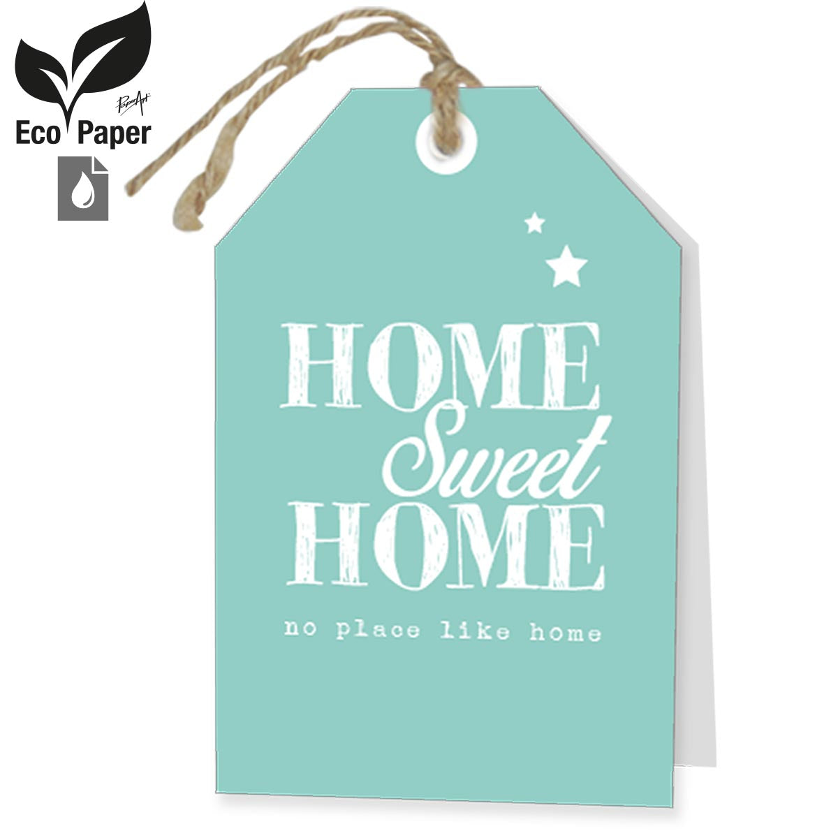 Wenskaart ECO Rebel DE - Home Sweet home no place like home 6 stuks