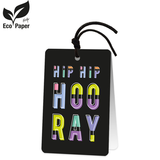 Wenskaart HIP HIP HOO RAY 6 stuks