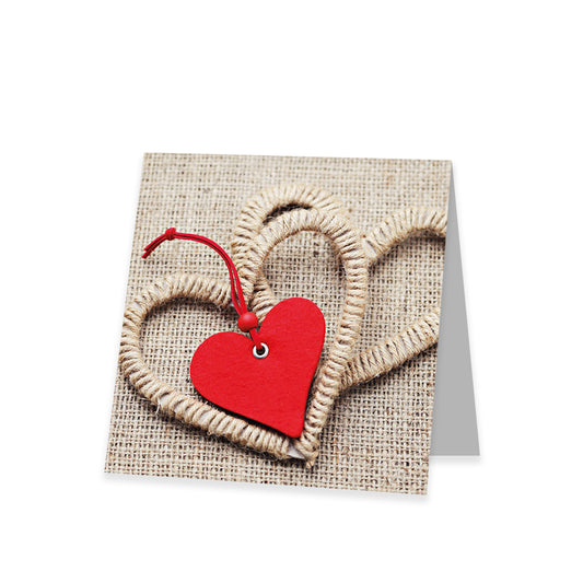 Kadokaart Hearts BL - Blanco v6 12 stuks