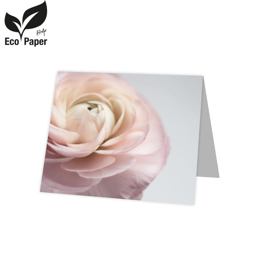 Kadokaart Eco Lumi - Blank Peonia - pink 20 stuks