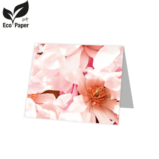 Kadokaart Eco Lumi - Blank Magnolia - pink 20 stuks