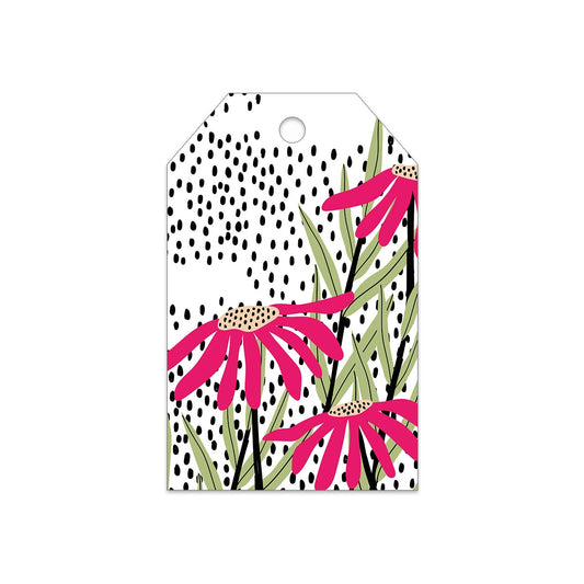 Kadokaart Blanco Flowers & speckles 20 stuks