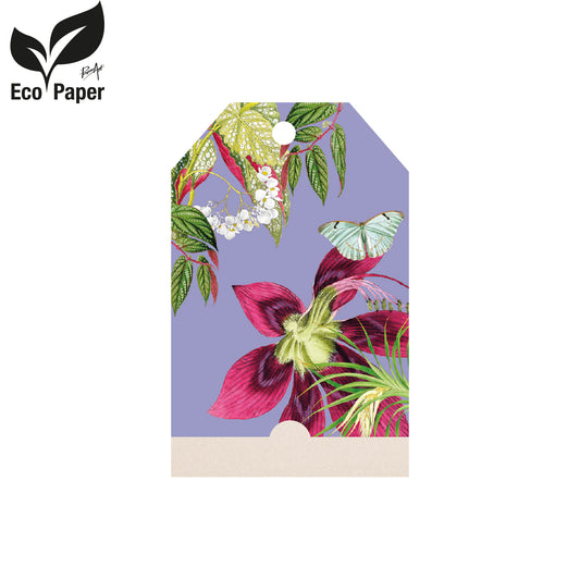 Kadokaart Eco Love - Blank Butterfly and flowers 12 stuks