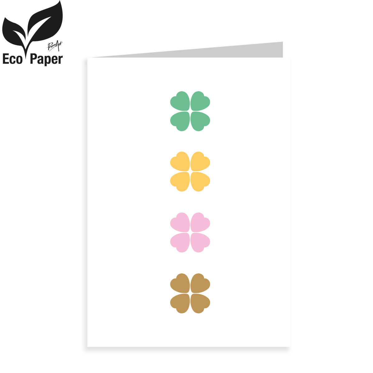 Kadokaart Eco Viva - Blank 4x Clover 20 stuks