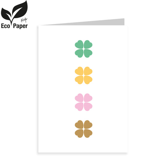 Kadokaart Eco Viva - Blank 4x Clover 20 stuks