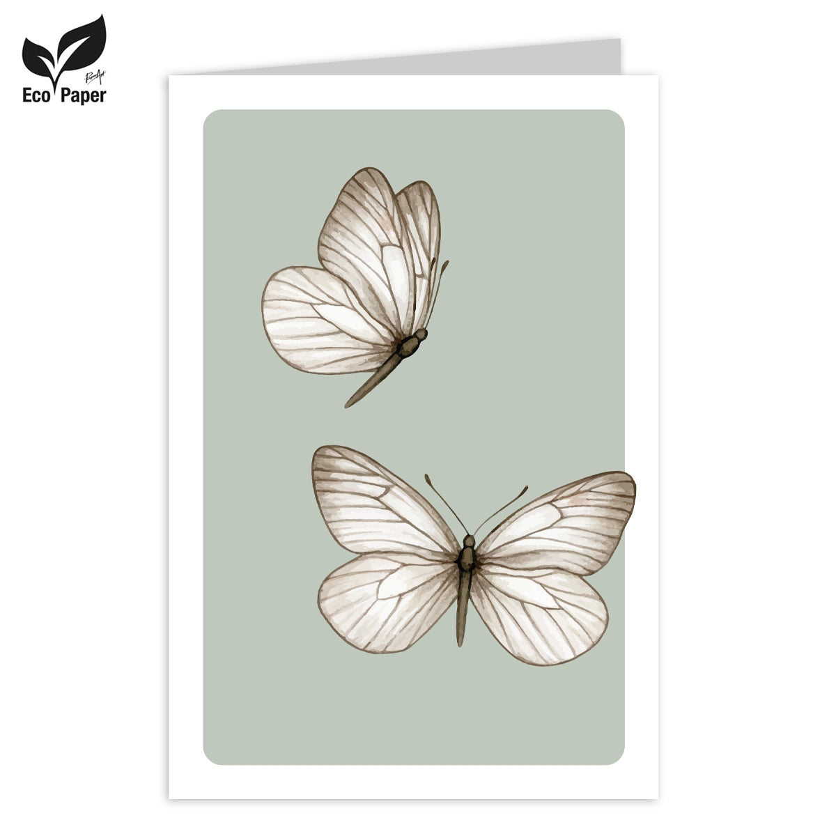 Wenskaart Blank Estee Butterflies 6 stuks