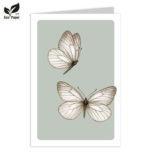 Wenskaart Blank Estee Butterflies 6 stuks