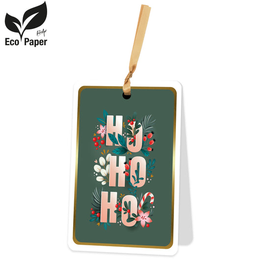 Greeting card HO HO HO 6 pieces