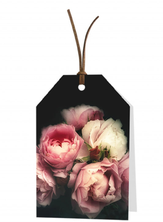 Wenskaart Blank pink peonies 6 stuks
