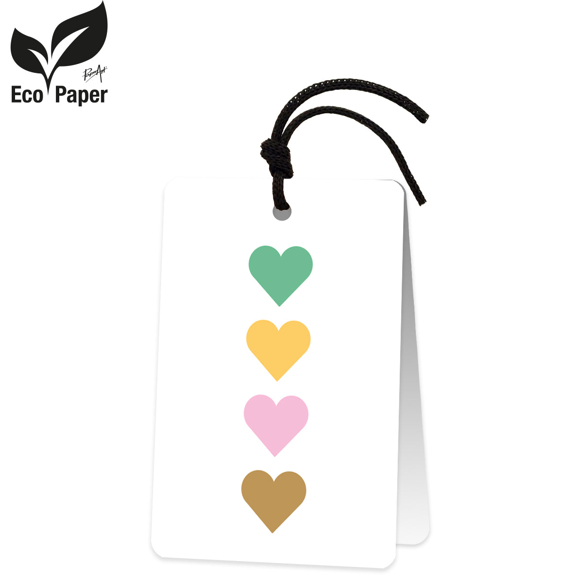 Wenskaart Blank Hearts / Colors 6 stuks