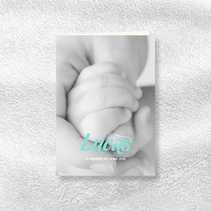 Geburtsanzeige Babyhand (personalisiert)