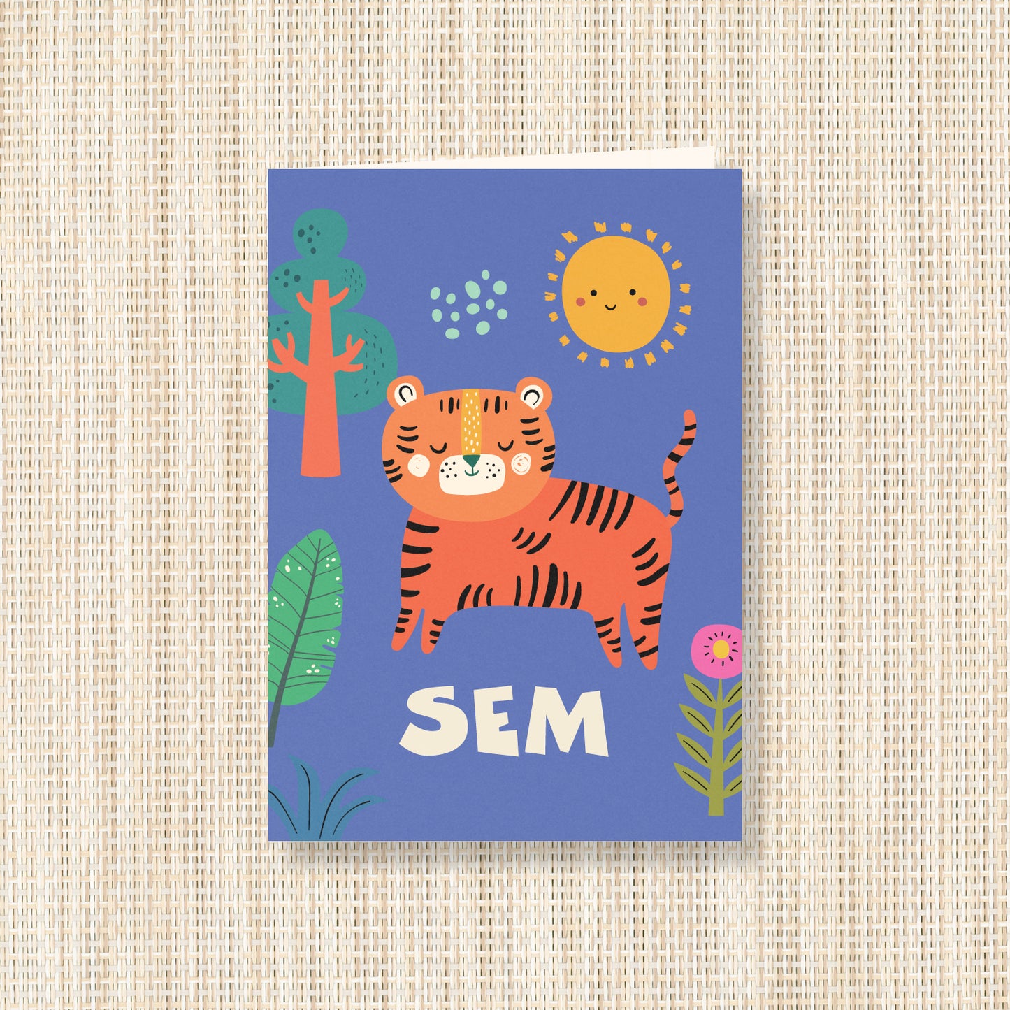 Geburtskarte Tiger (personalisiert)